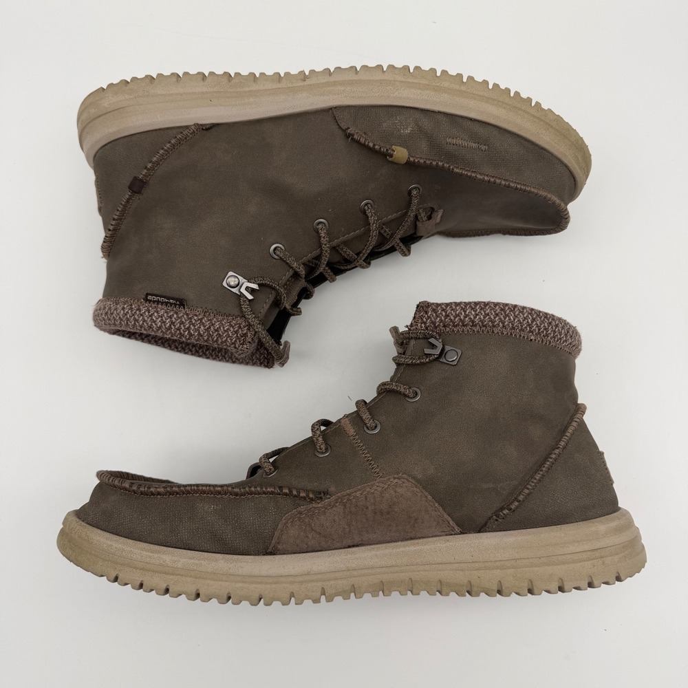 Hey Dude Bradley Boots Mens 13 Chocolate Brown Shoes Classic Casual